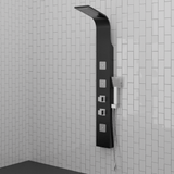 Velva Thermostatic Shower Panel with Hand Shower - Black Finish