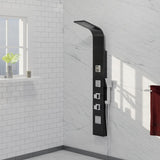 Velva Thermostatic Shower Panel with Hand Shower - Black Finish