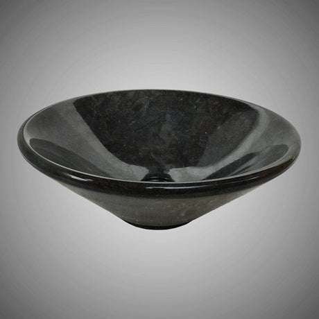Vernina Polished Marble Vessel Sink - Black