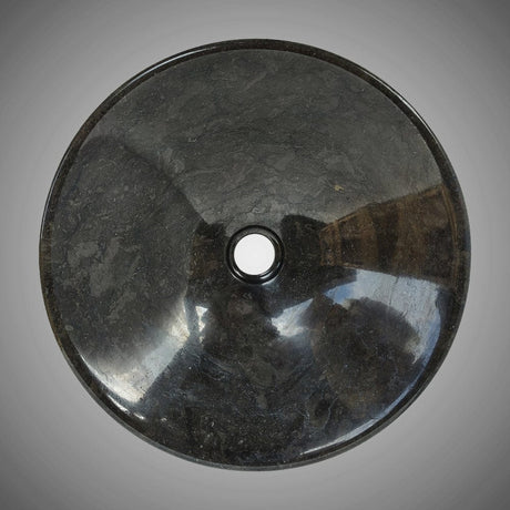 Vernina Polished Marble Vessel Sink - Black