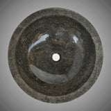 Vetsa Marble Vessel Sink with Hammered Exterior - Black