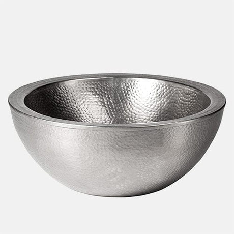 Vici Pewter-Plated Hammered Copper Vessel Sink