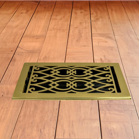 Victorian Solid Brass Floor Register