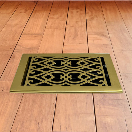 Victorian Solid Brass Floor Register
