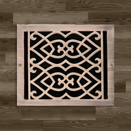 Victorian Solid Brass Floor Register - Special Order Sizes