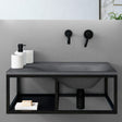 Waterloo Cast Concrete Wall-Mount Sink - Speckled Dark Gray Sandstone