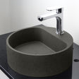 Welland Round Cast Concrete Vessel Sink - Dark Gray