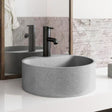 Welland Round Cast Concrete Vessel Sink - Light Gray