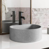 Welland Round Cast Concrete Vessel Sink - Light Gray
