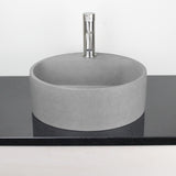 Welland Round Cast Concrete Vessel Sink - Light Gray