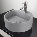 Welland Round Cast Concrete Vessel Sink - Light Gray