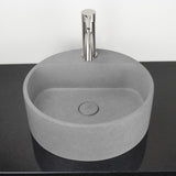 Welland Round Cast Concrete Vessel Sink - Light Gray