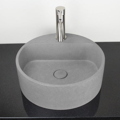 Welland Round Cast Concrete Vessel Sink - Light Gray