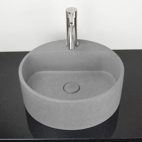 Welland Round Cast Concrete Vessel Sink - Light Grey