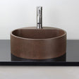 Welland Round Cast Concrete Vessel Sink - Red Sandstone