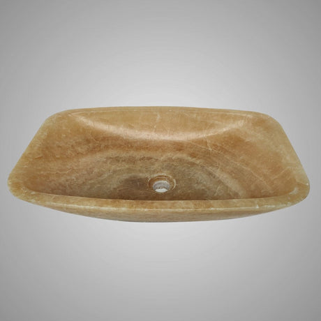 Wellester Polished Onyx Rectangular Vessel Sink - Yellow