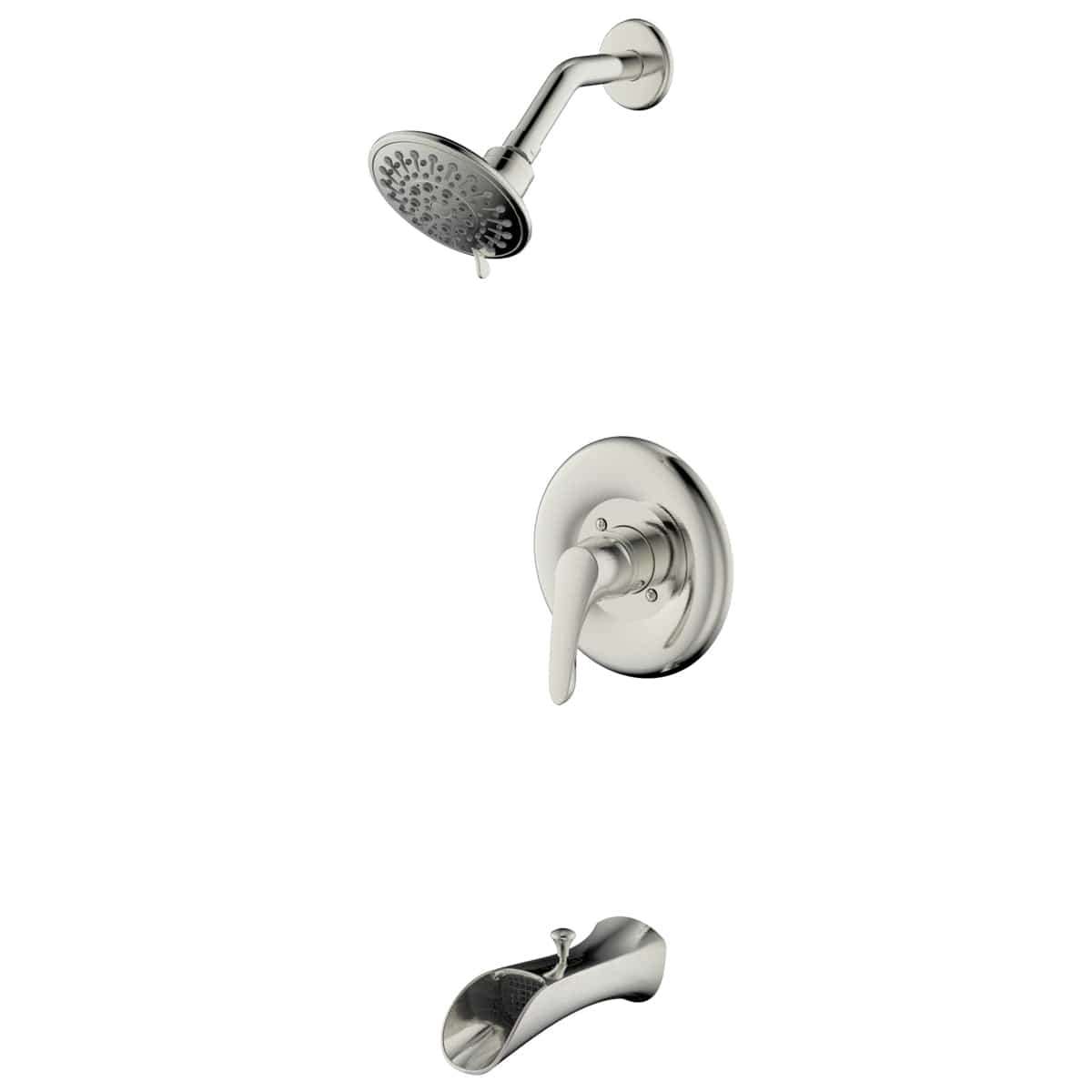 Wesson Single Handle Pressure Balanced Six Function Tub & Shower Set All in One Box