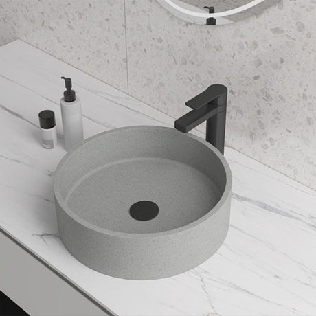 Winchell Round Cast Concrete Vessel Sink - Grey