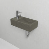 Winkler Rectangular Cast Concrete Wall-Mount Sink - Dark Grey