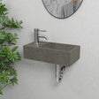 Winkler Rectangular Cast Concrete Wall-Mount Sink - Dark Grey