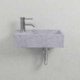 Winkler Rectangular Cast Concrete Wall-Mount Sink - Light Gray