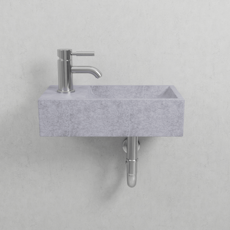 Winkler Rectangular Cast Concrete Wall-Mount Sink - Light Gray