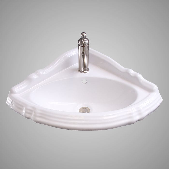 Yakima Vitreous China Corner Wall-Mount Bathroom Sink