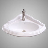 Yakima Vitreous China Corner Wall-Mount Bathroom Sink