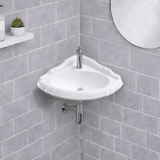 Yakima Vitreous China Corner Wall-Mount Bathroom Sink