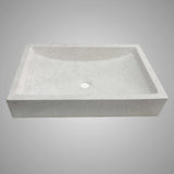 Zapen Rectangular Cast Concrete Vessel B-Grade Sink - Light Grey