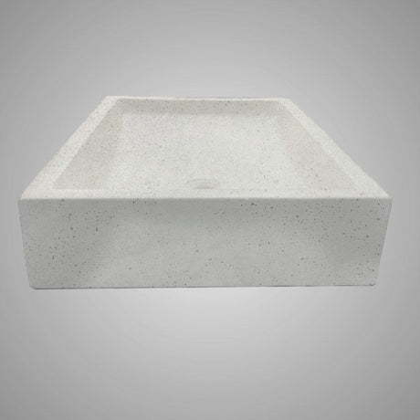 Zapen Rectangular Cast Concrete Vessel B-Grade Sink - Light Grey