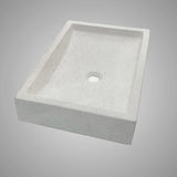 Zapen Rectangular Cast Concrete Vessel B-Grade Sink - Light Grey