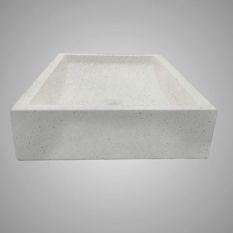 Zapen Rectangular Cast Concrete Vessel B-Grade Sink - Light Grey