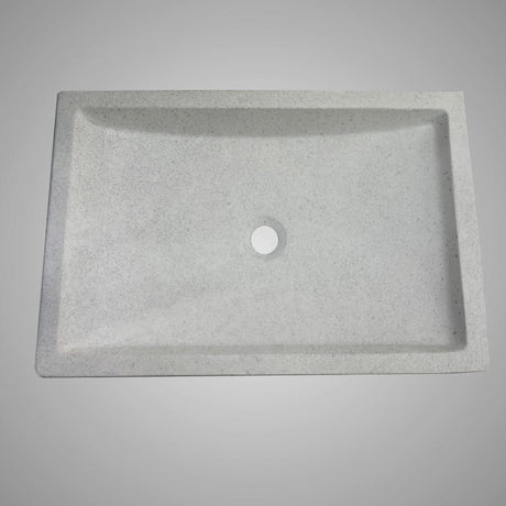 Zapen Rectangular Cast Concrete Vessel B-Grade Sink - Light Grey