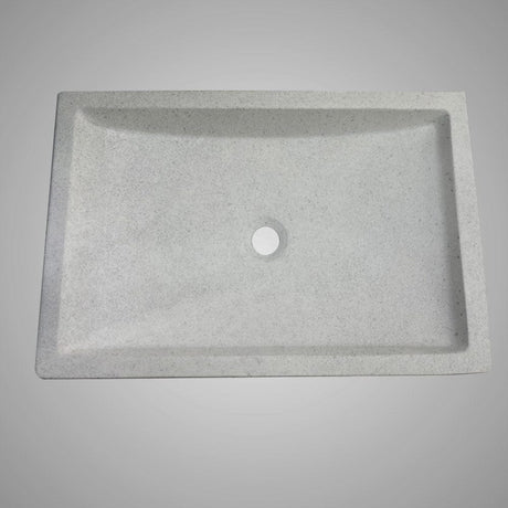 Zapen Rectangular Cast Concrete Vessel B-Grade Sink - Light Grey