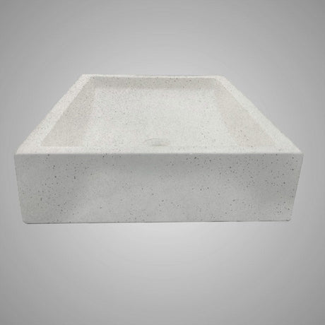 Zapen Rectangular Cast Concrete Vessel B-Grade Sink - Light Grey