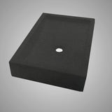 Zapen Rectangular Cast Concrete Vessel Sink - Black