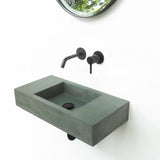 Zedden Cast Concrete Wall-Mount Sink - Copper Green