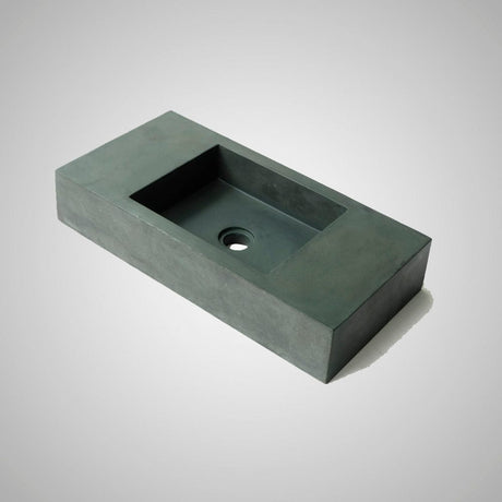 Zedden Cast Concrete Wall-Mount Sink - Copper Green