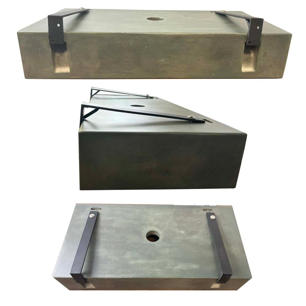 Zedden Cast Concrete Wall-Mount Sink - Dusk Grey