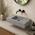 Zedden Cast Concrete Wall-Mount Sink - Dusk Grey