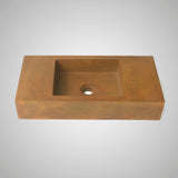 Zedden Cast Concrete Wall-Mount Sink - Vintage Brown