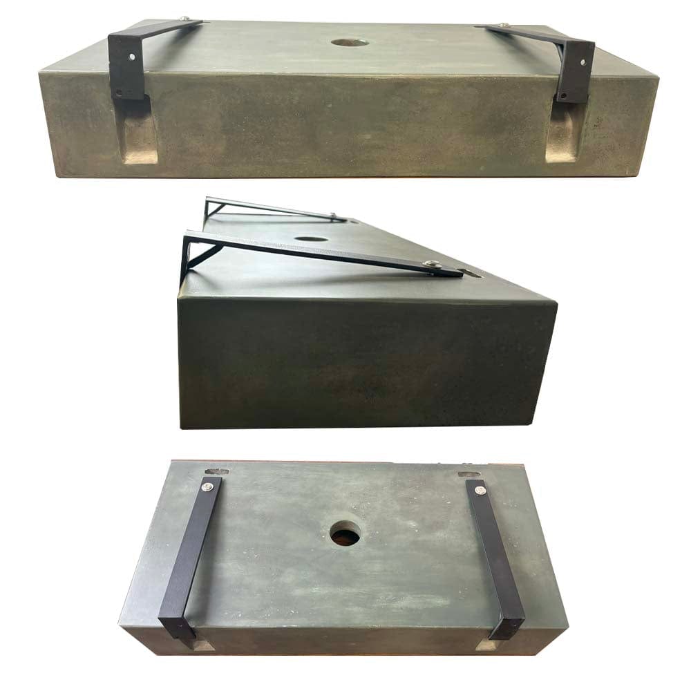 Zedden Cast Concrete Wall-Mount Sink - Vintage Brown