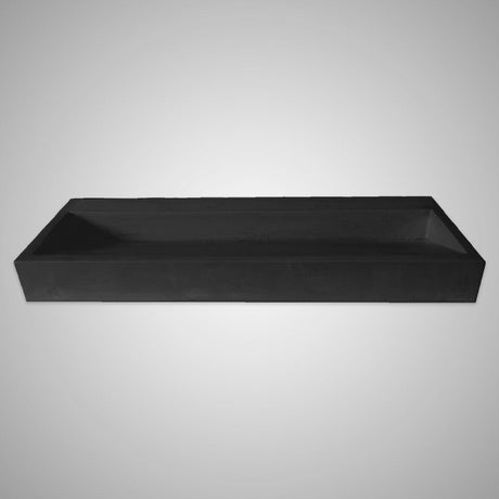 Zedley Rectangular Cast Concrete Vessel B-Grade Sink - Black