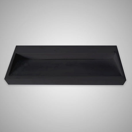 Zedley Rectangular Cast Concrete Vessel B-Grade Sink - Black