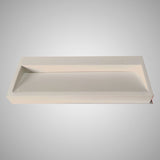 Zedley Rectangular Cast Concrete Vessel B-Grade Sink - Cream