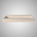 Zedley Rectangular Cast Concrete Vessel B-Grade Sink - Cream