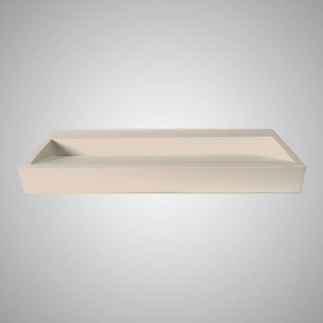 Zedley Rectangular Cast Concrete Vessel B-Grade Sink - Cream