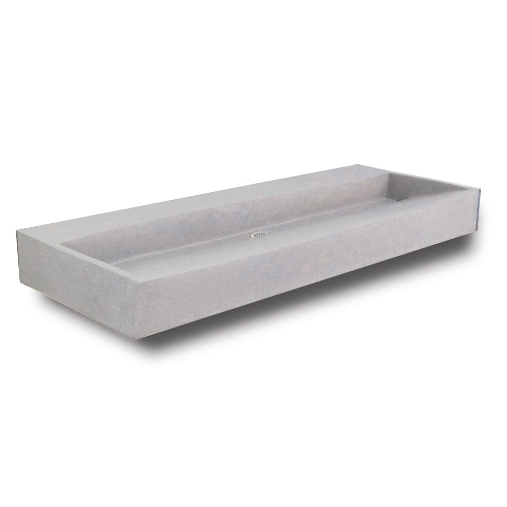 Zedley Rectangular Cast Concrete Vessel B-Grade Sink - Light Grey