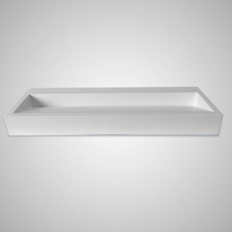 Zedley Rectangular Cast Concrete Vessel B-Grade Sink - Light Grey